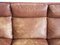Scandinavian Brown Leather 3-Seater Sofa, 1960s 4