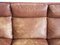 Scandinavian Brown Leather 3-Seater Sofa, 1960s, Image 4