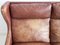 Scandinavian Brown Leather 3-Seater Sofa, 1960s 3
