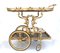 Antique French Brass and Rosewood Trolley, 1910s, Image 1