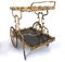 Antique French Brass and Rosewood Trolley, 1910s 2