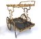 Antique French Brass and Rosewood Trolley, 1910s, Image 2