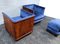 Lounge Chairs and Footstool, 1930s, Italy, Set of 3 9