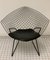 Mid-Century Vintage Modell Diamond 421 Stuhl mit Lederpolsterung von Harry Bertoia für Knoll Inc. / Knoll International 1