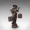 Antike Hohe Dekorative Bronze Wasserträger Figur, 1900er 1