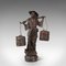 Antique Tall Decorative Bronze Water Carrier Figure, 1900s 2