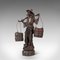 Antike Hohe Dekorative Bronze Wasserträger Figur, 1900er 3