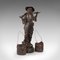 Antike Hohe Dekorative Bronze Wasserträger Figur, 1900er 7