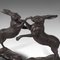Vintage English Bronze Boxing Hare Figures or Bookends, 1960s, Set of 2 11