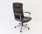 German Black Leather Office Chair, 1970s, Image 1