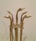 Brass Ducks Fire Place Tools on Stand, French, 1960s, Set of 5 2