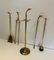 Brass Ducks Fire Place Tools on Stand, French, 1960s, Set of 5, Image 1