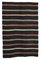 Vintage Turkish Black Kilim Rug 1