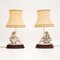 Vintage Italian Capodimonte Porcelain Table Lamps, 1960s, Set of 2 1