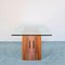 Glass and Wood Dining Table, 1980s 3