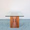 Glass and Wood Dining Table, 1980s, Image 3