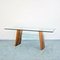 Glass and Wood Dining Table, 1980s 1