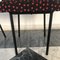 Set of Mid-Century Iron and Silk Dining Chairs, Italy 5