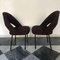 Chaises de Salon Mid-Century en Fer et en Soie, Set de 2, Italie 1