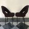 Mid-Century Iron and Silk Dining Chairs, Set of 2, Italy 1