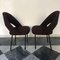 Set of Mid-Century Iron and Silk Dining Chairs, Italy 1