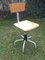 Industrial Stool with Backrest, 1970s 1