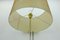 Stehlampe aus Chrom & Nussholz mit Fiberglas Schirm von Temde, 1960er 8