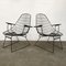 Black Wire Easy Chairs with Wooden Armrests, 1960s, Set of 2, Image 2