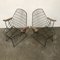 Black Wire Easy Chairs with Wooden Armrests, 1960s, Set of 2, Image 5