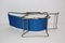 Chromed Tube Steel Chaise Lounge with Blue Canvas Seat, 1929 10