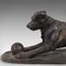Scultura vintage raffigurante un cane in bronzo di PJ Mene, Regno Unito, Immagine 10