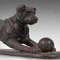 Scultura vintage raffigurante un cane in bronzo di PJ Mene, Regno Unito, Immagine 11