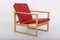 Model 2256 Oak and Leather Armchair by Borge Mogensen for Fredericia, 1971, Image 2