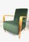 Olive Velvet Armchair, 1970s 5