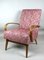 Fauteuil en Velours Rose, 1970s 4