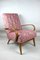 Fauteuil en Velours Rose, 1970s 1