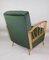 German Olive Velvet Armchair, 1970s 6