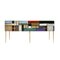 Italienisches Murano Glas und Messing Sideboard 2