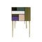 Italienisches Murano Glas und Messing Sideboard 5