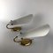 Brass and Opaline Sconces, 1950s, Set of 2 9