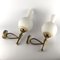 Italian Brass, Lacquer and Opaline Sconces from Stilnovo, 1950s, Set of 2, Image 7