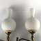 Italian Brass, Lacquer and Opaline Sconces from Stilnovo, 1950s, Set of 2 14