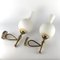 Italian Brass, Lacquer and Opaline Sconces from Stilnovo, 1950s, Set of 2, Image 6