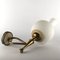 Italian Brass, Lacquer and Opaline Sconces from Stilnovo, 1950s, Set of 2, Image 10
