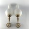 Italian Brass, Lacquer and Opaline Sconces from Stilnovo, 1950s, Set of 2 3