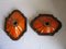 Deutsche Orange Fat Lava Keramik Wandlampen, 1970er, 2er Set 14