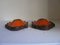 Deutsche Orange Fat Lava Keramik Wandlampen, 1970er, 2er Set 13