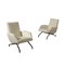 Foam, Fabric and Metal Armchairs, Italy, 1960s, Set of 2 1