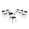 Plywood, Metal and Plastic Chairs, Italy, 1930s, Set of 6 1