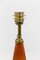 Tischlampen aus geriffeltem Glas & vergoldetem Messing, 1950er, 2er Set 2